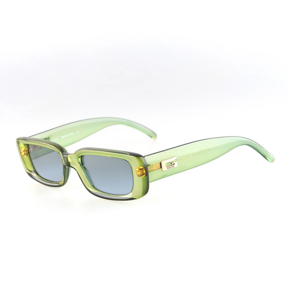 Gucci G 2409 N/S Acetate Green Frame Tinted Blue Lens Rectangular Sunglasses main image 4